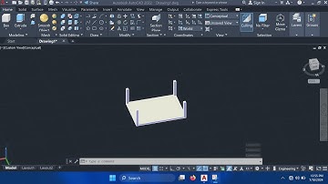 How to create table 3D Modeling  AutoCAD 3D, AutoCAD Training Table 3D #autocadcivil3d