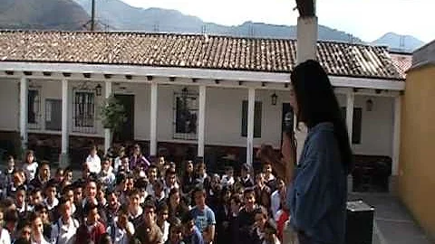 Andre Norman and Debora Prieto speaking in Guetamala