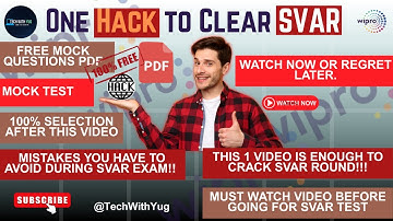 💯 Wipro SVAR Round Complete Guide | Latest Pattern + Mock Questions