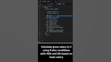 Calculate gross salary in C using if else conditions with HRA and DA based on basic salary.#ifelse