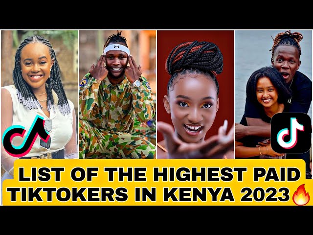 LIST OF THE HIGHEST PAID TIKTOKERS IN KENYA 2023 | TIKTOK PAYS MILLIONS | Moya david | azziad |alma class=