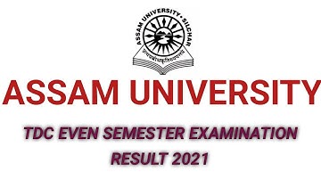 TDC EVEN SEMESTER EXAMINATION RESULT 2021#AUS RESSULT