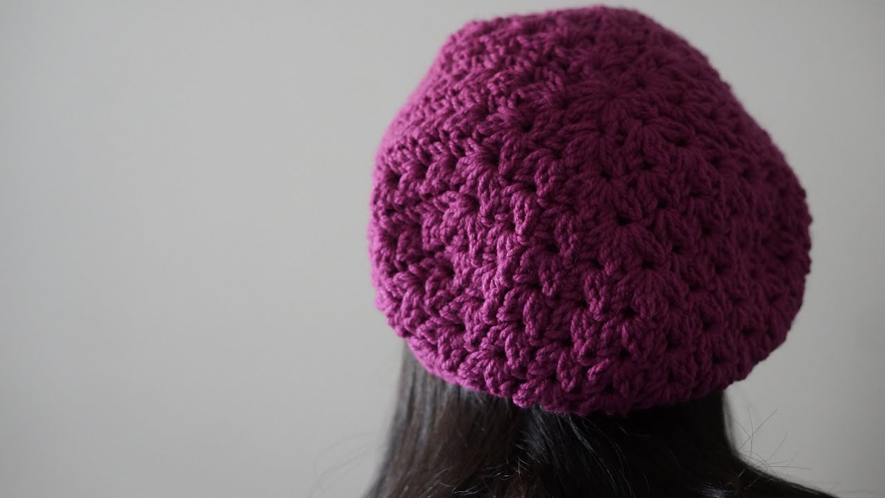 How to Crochet an elegant and stylish beret - YouTube