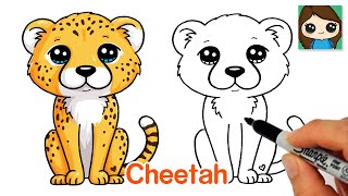 How to Draw a Cheetah Easy | Cute Cartoon Animal screenshot 5