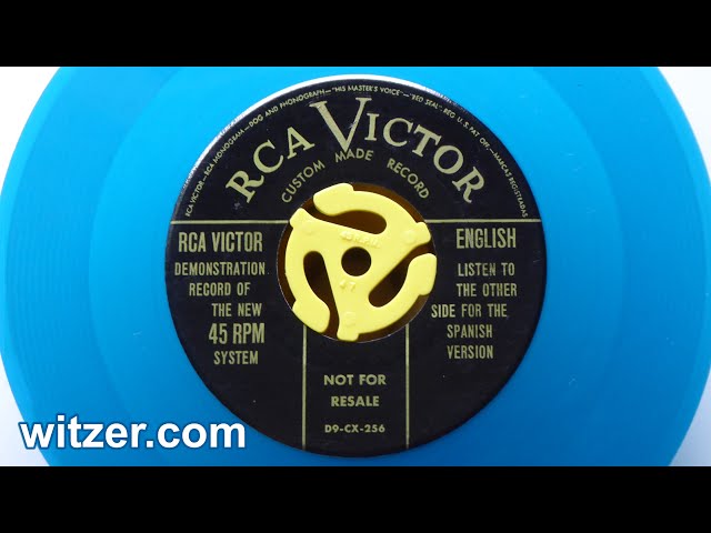 1949 RCA Victor Demonstration Record of the new 45 System blue 45RPM (English) ( 9-JY 9-EY-3 ) Rare class=