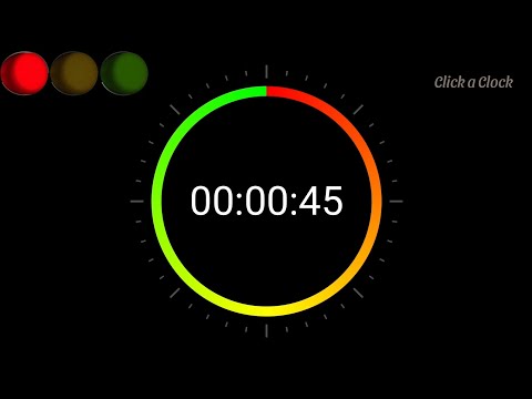 45초 무음 디지털 타이머 (카운트다운) 45 second silent digital timer (countdown) 【click a clock｜클릭어클락｜45초 무음｜알람없음 】