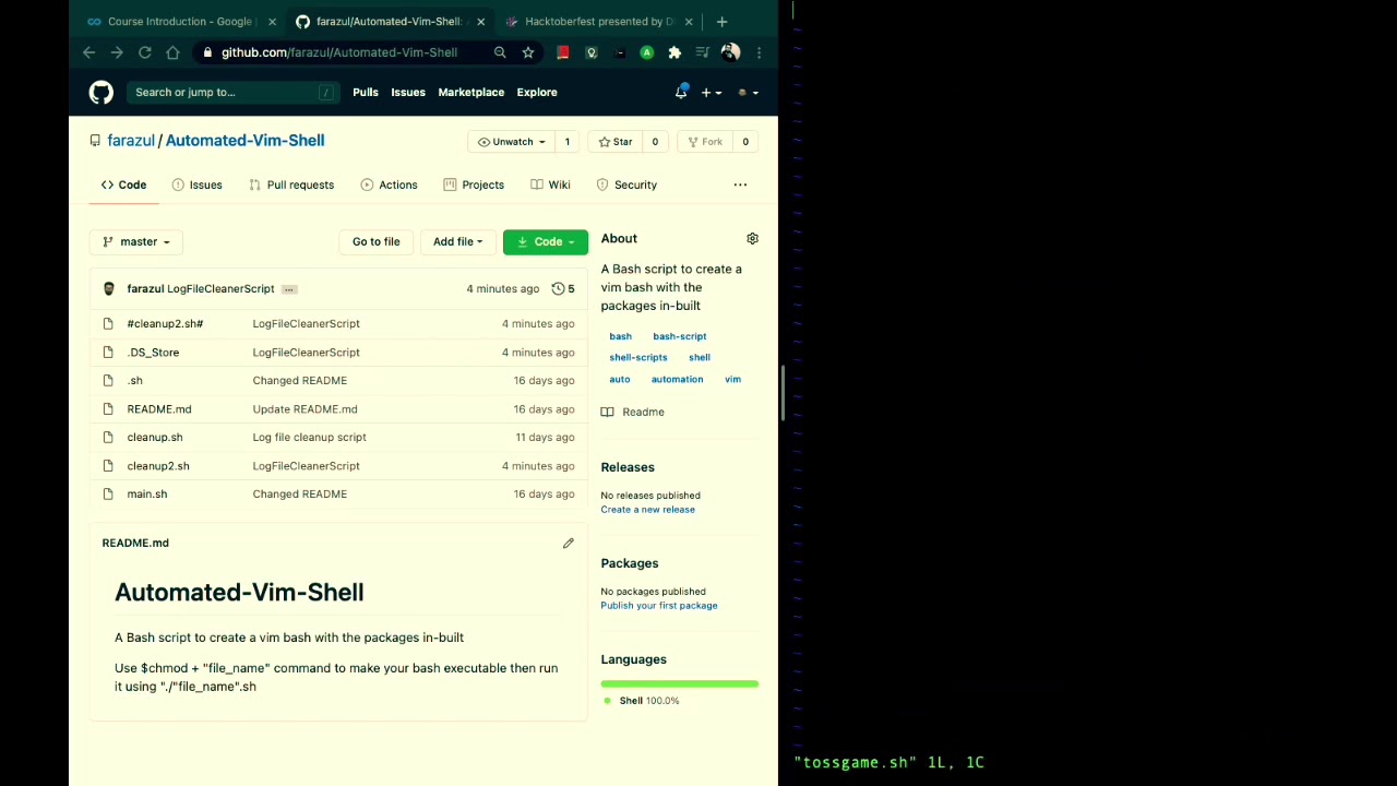 Shell Scripting for toss and pushing files to github - YouTube