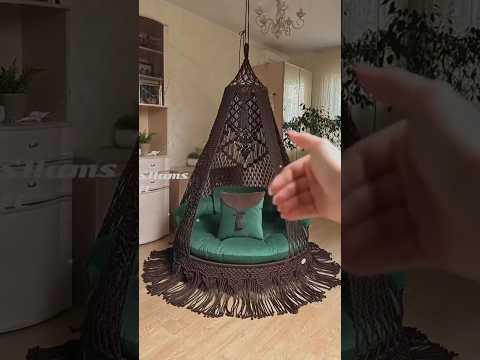 مرجيحة مكرمية بوهيمية يدوية لمسة فاخرة للديكور الداخلي والخاجى 