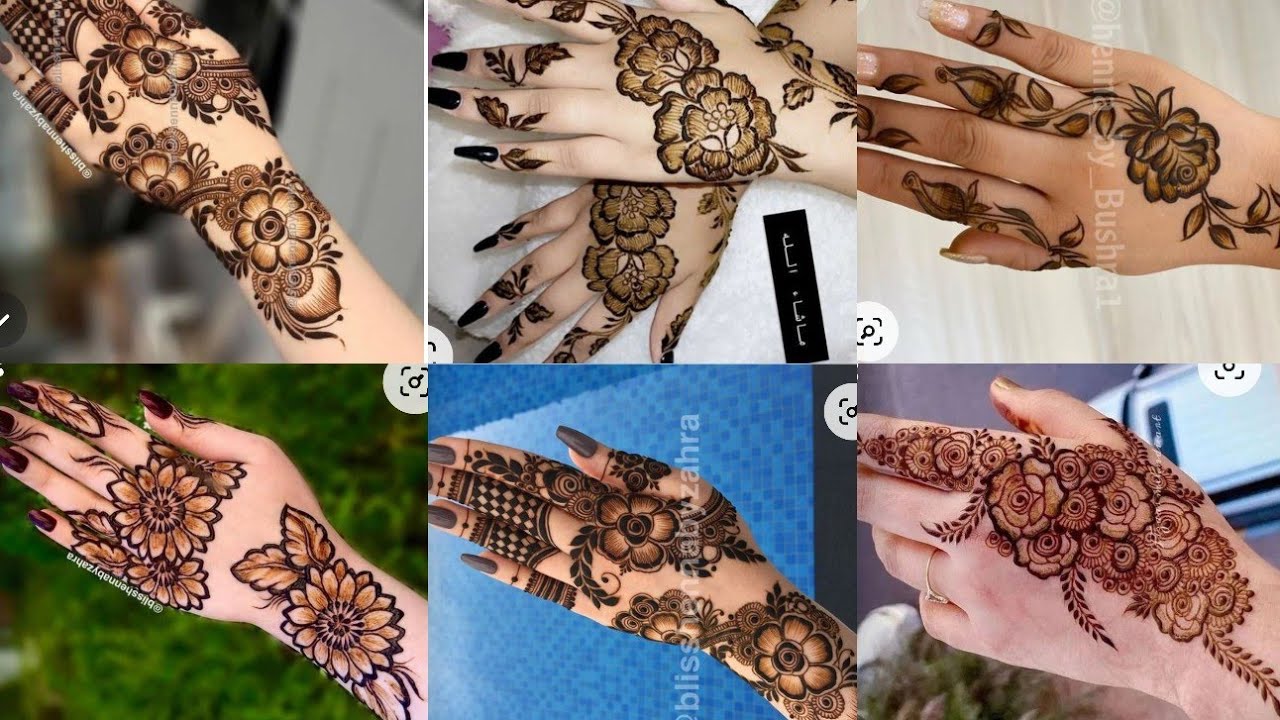 Big roses mehndi design on back hand 🌹| gorgeous heena ideas | mehandi ky designs