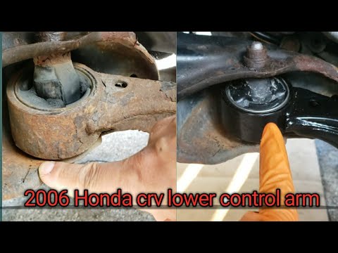 2006 honda crv front lower control arm replacement. - YouTube