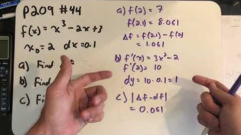 Using differentials to approximate changes in function values