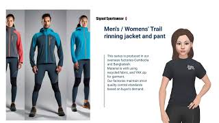 Men's / Womens' Trail rinning jacket and pant | SIGNAL ENTERPRISE CO., LTD. | Taiwantrade