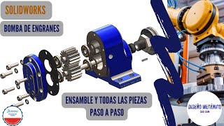 Bomba de Engranes paso a paso SOLIDWORKS