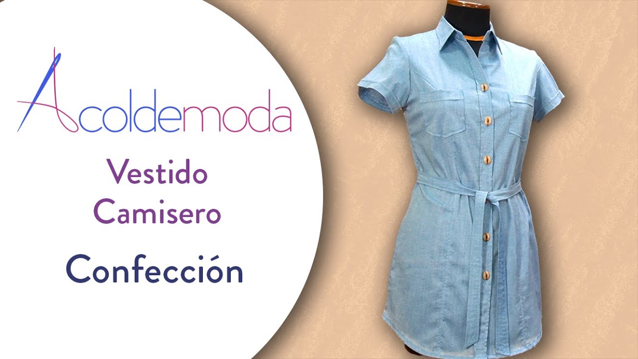 Cómo hacer la confección  de un VESTIDO CAMISERO - DIY- Paso a Paso