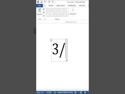 Shortcut to Insert Equation In MS Word #shorts