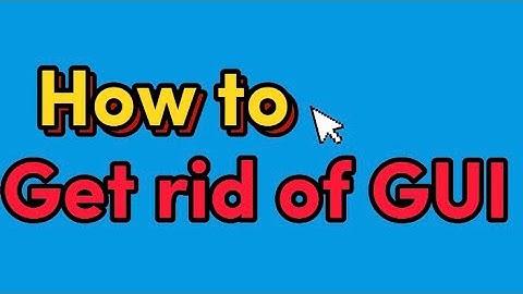 How to get rid of GUI visibility (ROBLOX STUDIO)