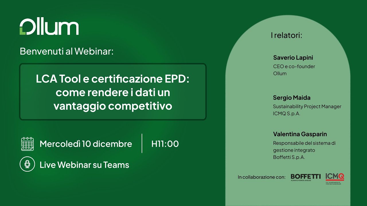 LCA Tool e certificazione EPD: come rendere i dati un vantaggio competitivo