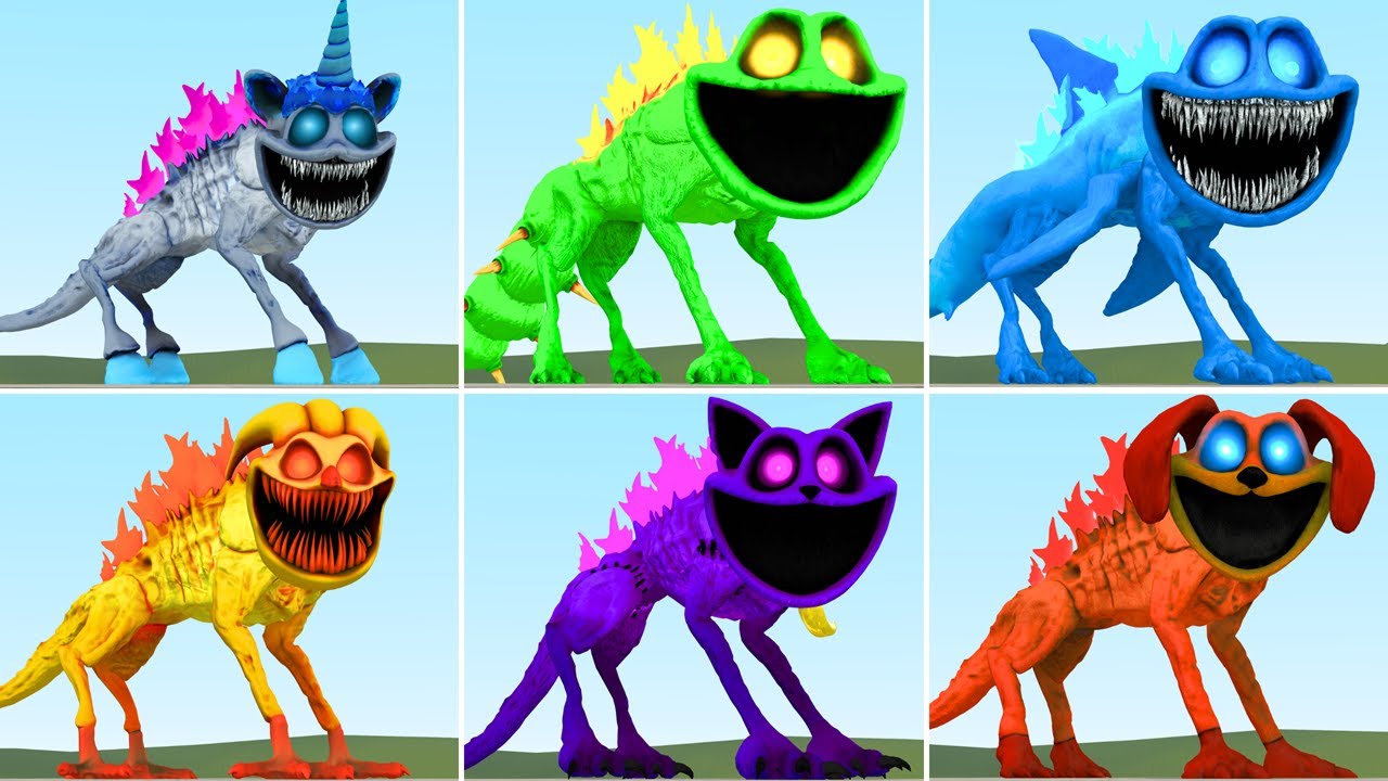 I Played DeathMatch Game With All Godzilla Smiling Critters Poppy Playtime Chapter 3 in Garry's Mod