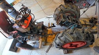 fixing a worn out kubota b7100 part 1- splitting the tractor and stripping the gearbox.