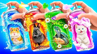 картинка: 4 Стихии стоят домики для животных! Огонь, вода, воздух, земля!