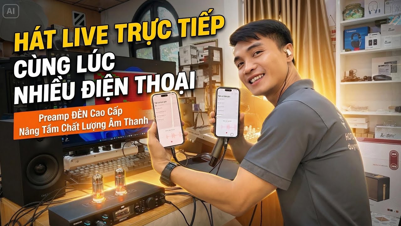 Siêu Phẩm Preamp Đèn Livestream Âm Thanh Cực Nét - Midiplus Studio Valve OTG
