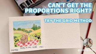 How to Sketch from a Reference Using the Grid Method | Beginner Watercolour Sketching