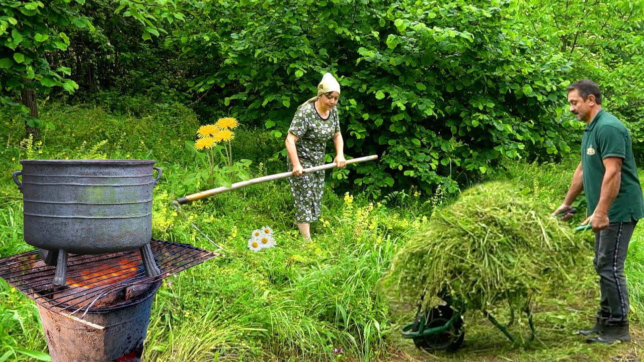 forest-journey-how-to-mow-grass-in-the-village-youtube