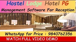 Hotel,  PG & Hostel room booking and Management software Demo| PHP projects for beginners in Tamil screenshot 4
