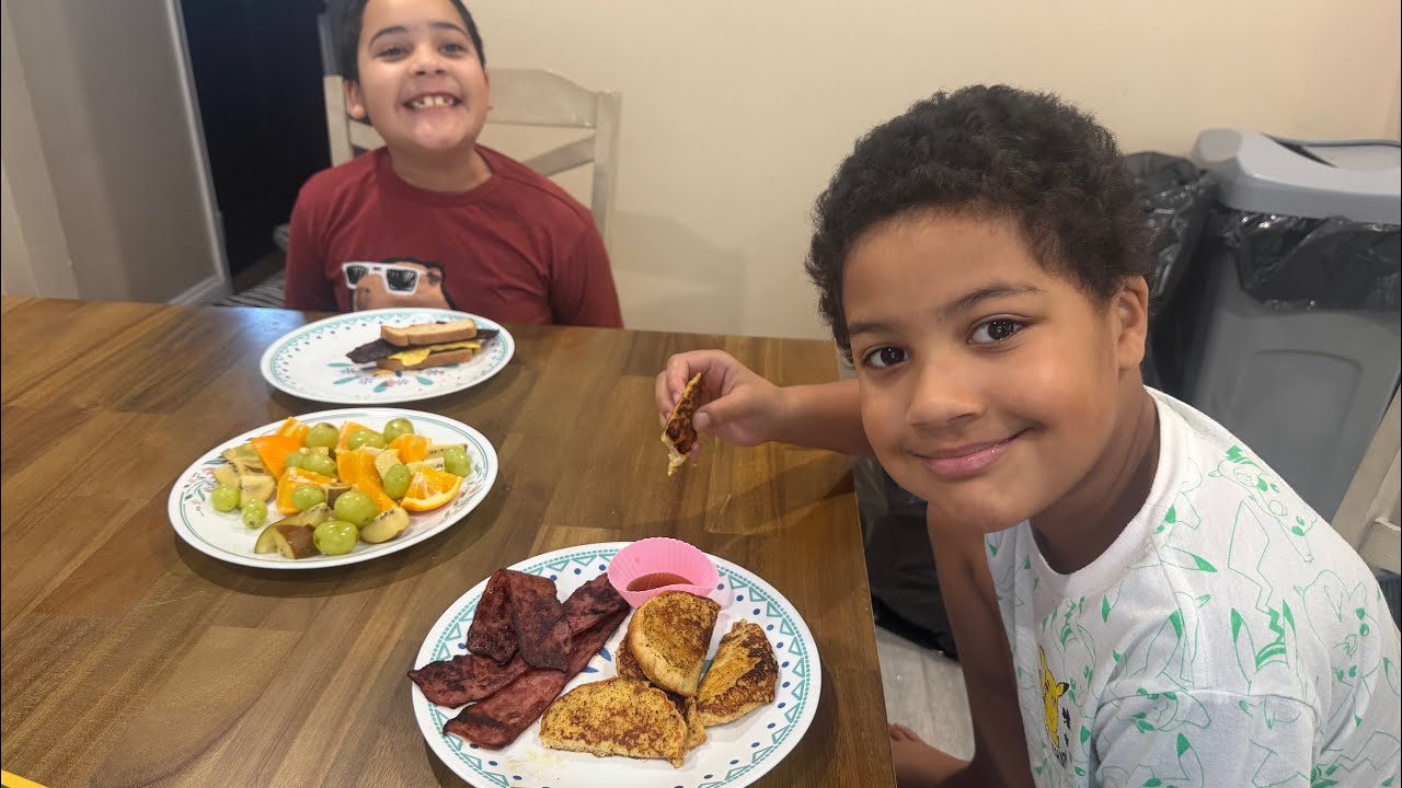 Shauna Chana is live! Breakfast for my boys! School is closed again! ❄️ 