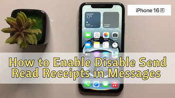 How to Enable Disable Send Read Receipts in Messages on iPhone 16e #new