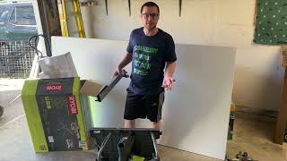 10” Ryobi table saw unboxing review, model rts23