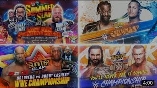 WWE SummerSlam Every WWE Title Defense Official Match Card (2015-2022)