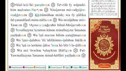 ختمة من مصحف التجويد باللغة الفرنسية الصفحة رقم 588