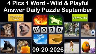 4 Pics 1 Word - ANSWER 20 September 2026 –Wild & Playful - Daily Puzzle + Bonus (Solution) screenshot 5