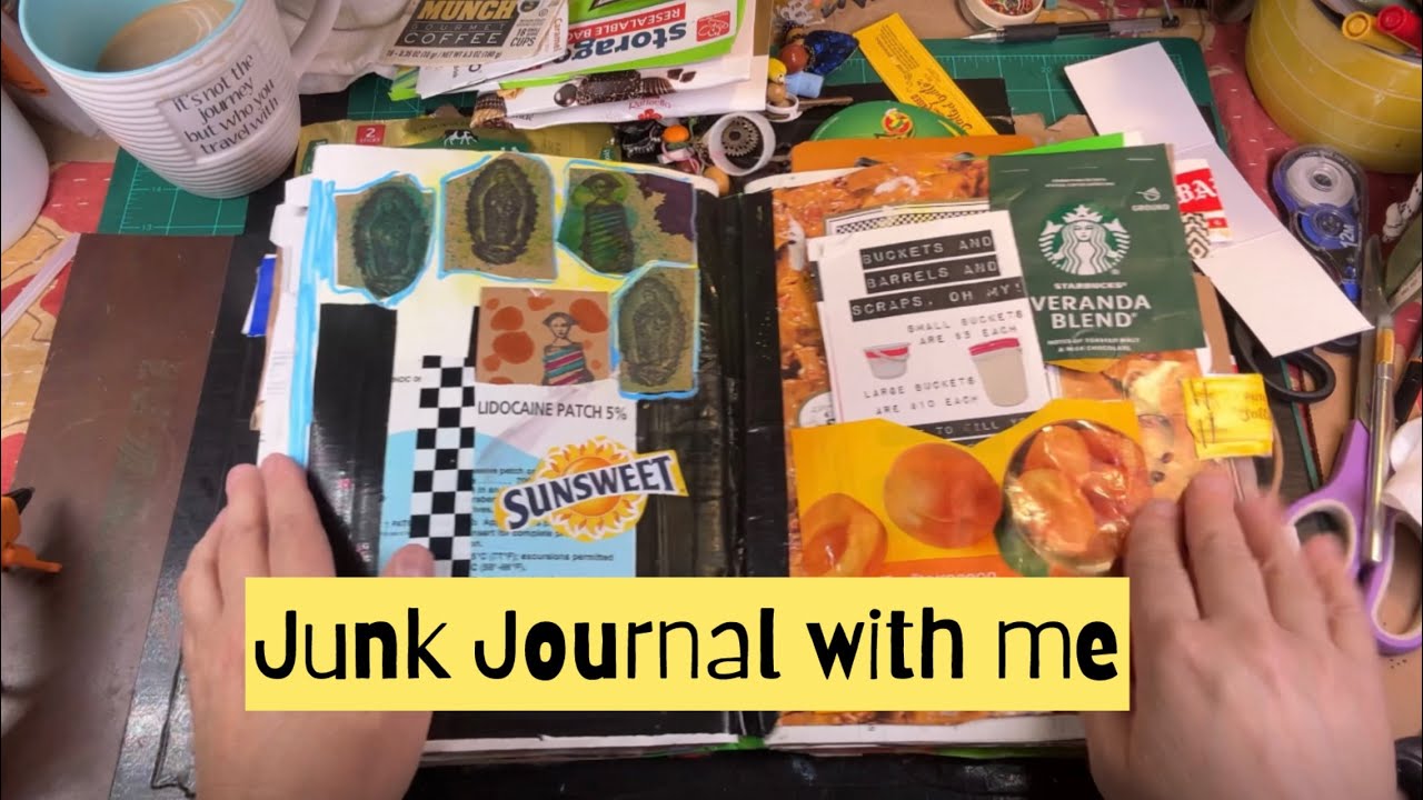 Веду дневник из хлама вместе #junkjournal #trashjournal #collageart #glubook