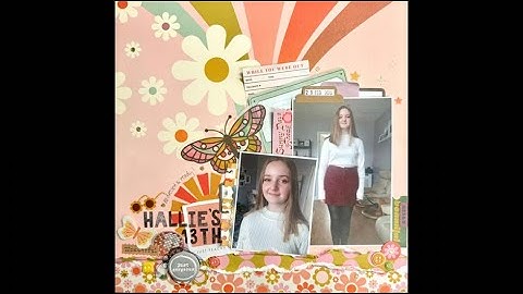 Scrapbook Process Video #494 using Jen Hadfield Groovy Darlin for Hey Little Magpie DT