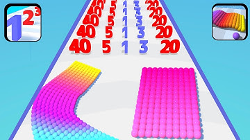 Satisfying Mobile Game Max Gameplay:BallRun 2048,Number Master: Run and Merge,Canvas Run,Battery Run