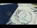 Invitații de nuntă luxury - folio auriu și cant vopsit