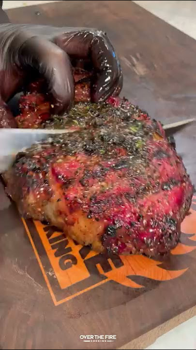 Reverse Seared Ribeyes with Black Garlic Butter | Over The Fire Cooking by Derek Wolf