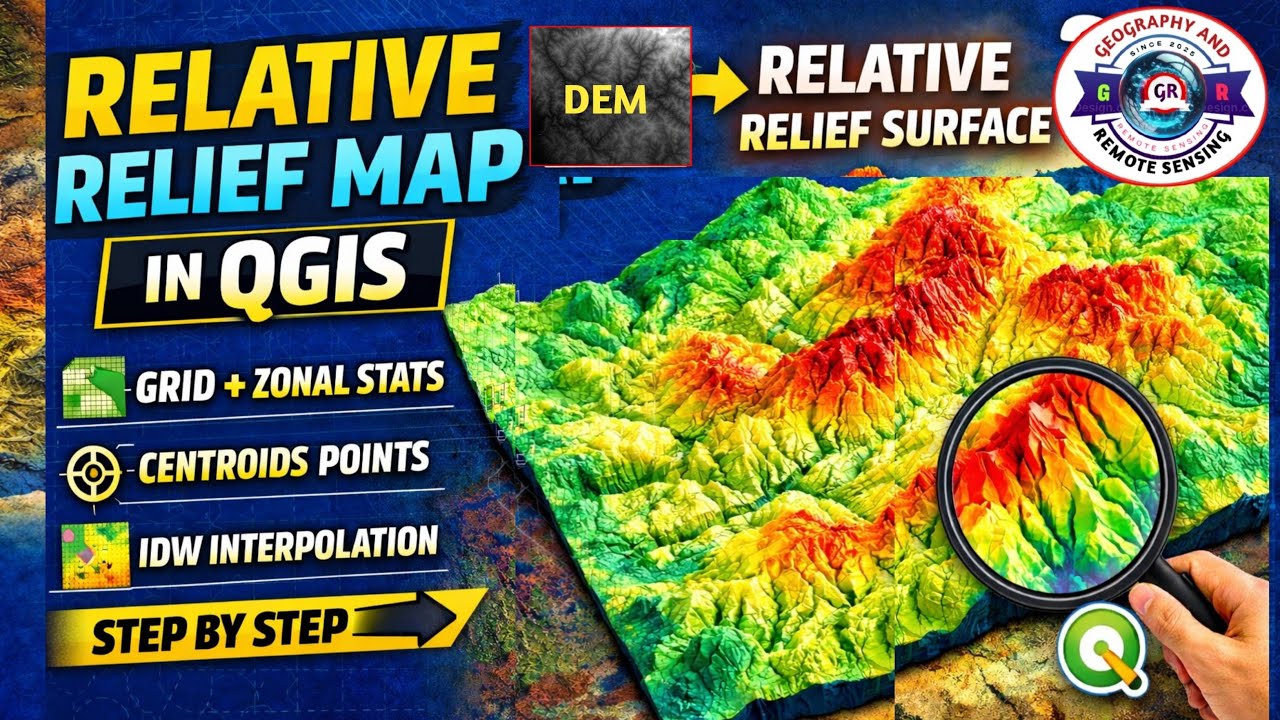 Relief Map Qt Example Relative Relief Map in QGIS | DEM to IDW Interpolation Step by Step ...