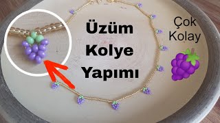 Üzüm Kolye Yapimi Make Grape Necklace With Sand Beads