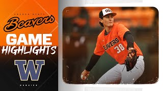 Oregon State Baseball Highlights: 3/24/24 vs. Washington