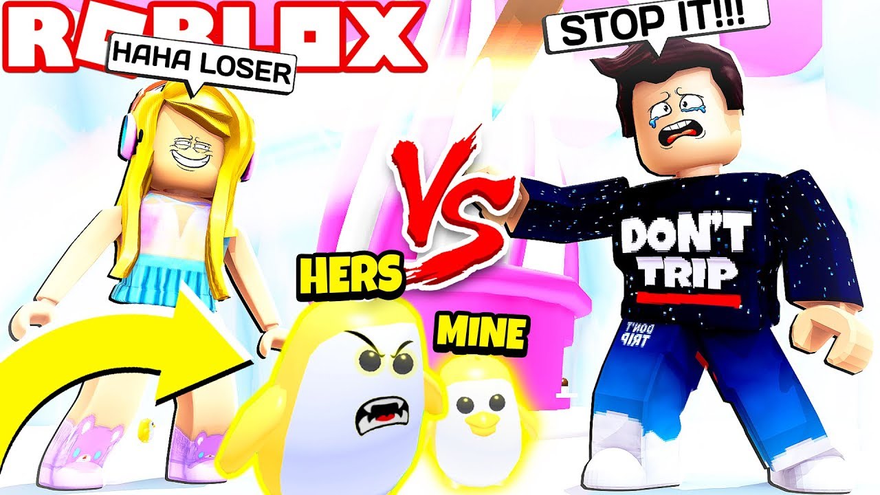 The Mean Girl Attacked My Golden Penguin In Adopt Me Roblox Youtube - adopt me i got a penguin roblox youtube