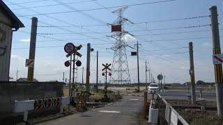 【踏切と電車】JR水戸線　第一玉戸新田踏切