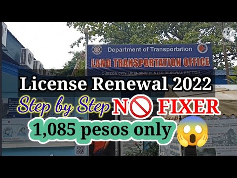 LICENSE RENEWAL 2022 | STEP BY STEP | LTO MAIN OFFICE | NO FIXER | 1,085 PESOS ONLY !