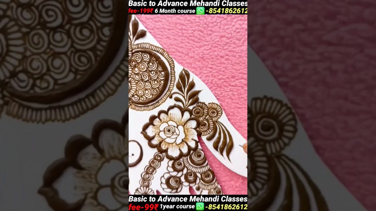 Leaf + circle flower pattern mehndi designs art // new stylish wedding mehndi designs 2026 