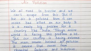 Write a short essay on Air Pollution | Essay Writing | English