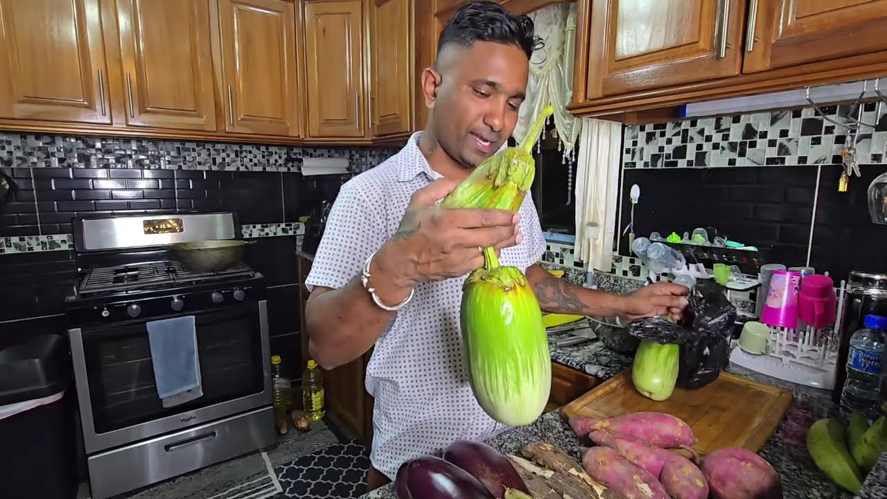 MAKING strange Food with STRANGE BALANGA.. BIGAN CHOKA WITH BOIL AND FRY.