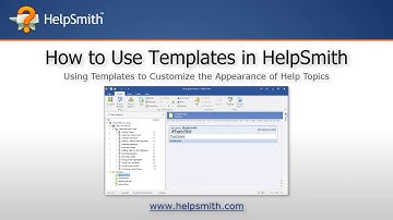 Using Templates to Customize the Appearance of Help Topics