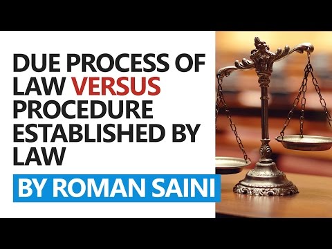due process of the law due process of the law